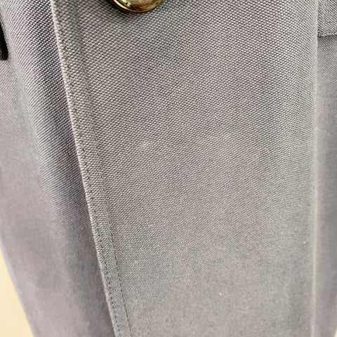 BURBERRY PRORSUM SS07 Size 38 Navy Rhinestone Cotton Wool Military Style Peacoat