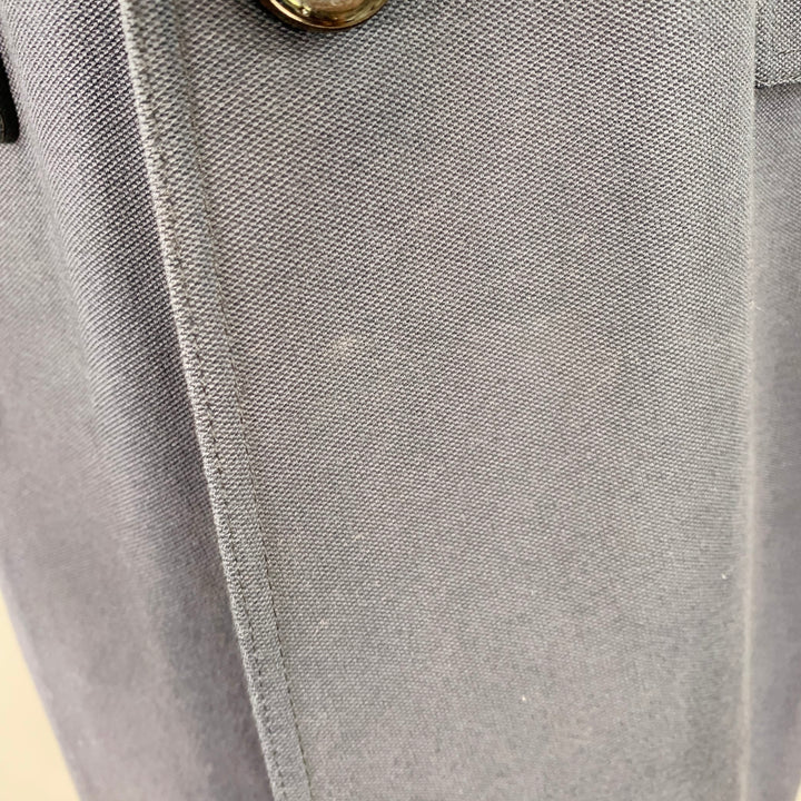 BURBERRY PRORSUM SS07 Size 38 Navy Rhinestone Cotton Wool Military Style Peacoat