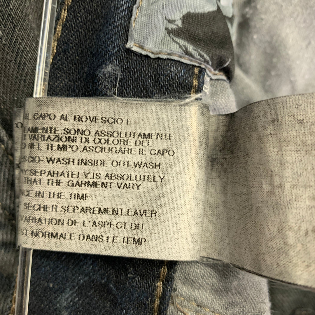 DRKSHDW Size 32 Grey Black Marble Cotton Button Fly Jeans