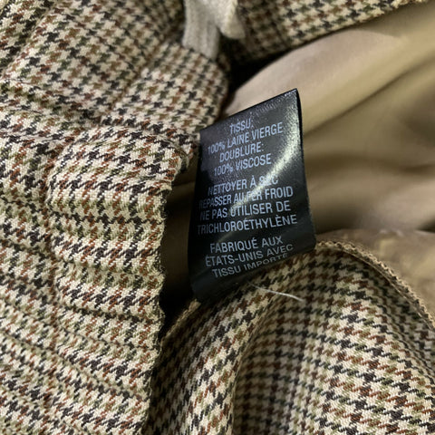 NILI LOTAN Size L Tan Brown Wool Track Pant Casual Pants