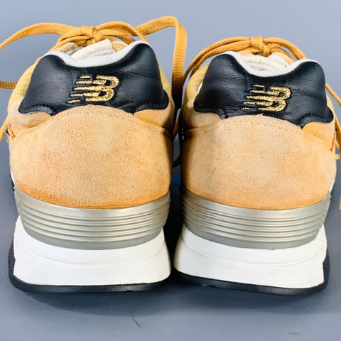 NEW BALANCE Size 11 1400 Mustard Yellow Suede Mesh Athletic Sneakers