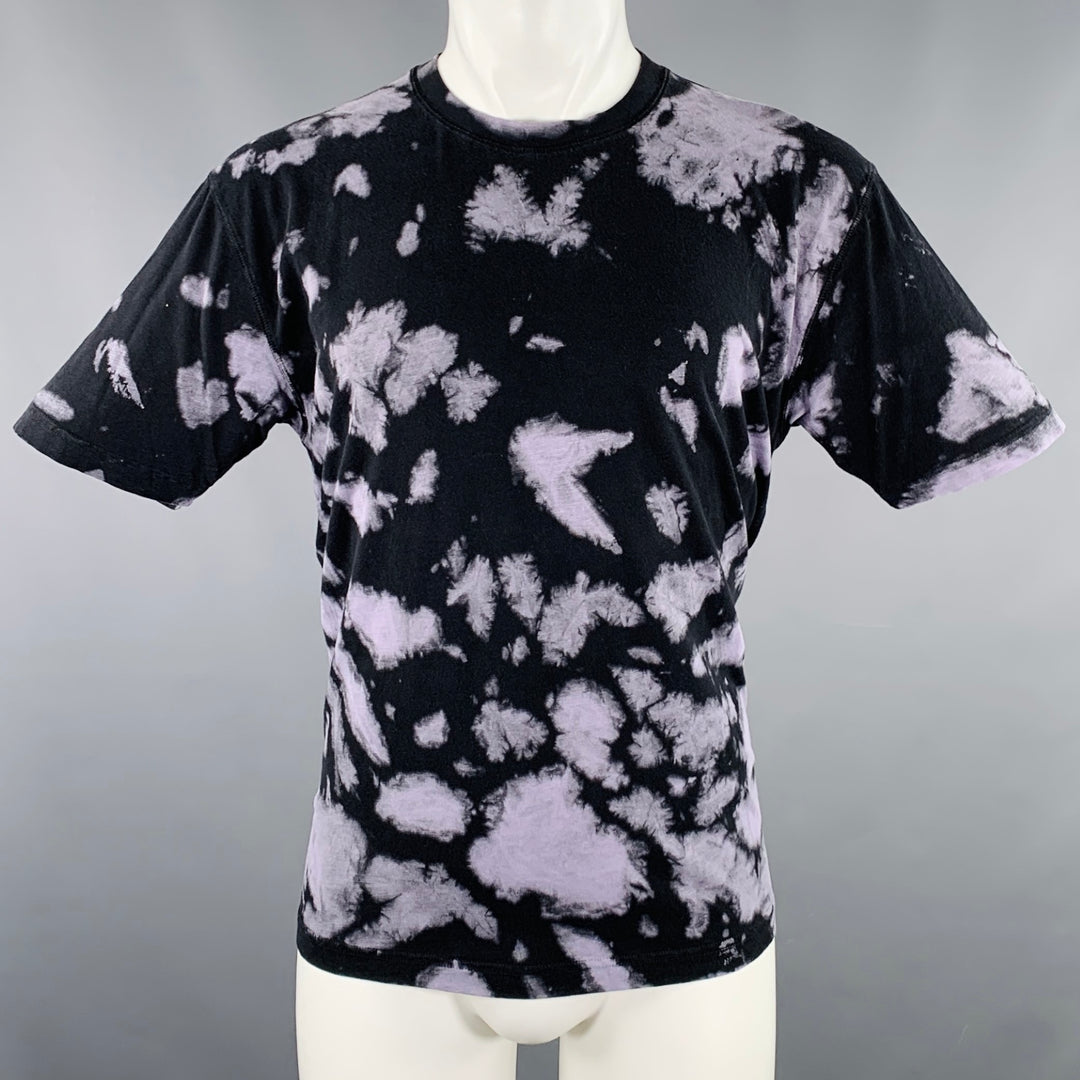 CMMN SWDN Size XS Ridley Bleach Black Purple Bleached Cotton Knit 