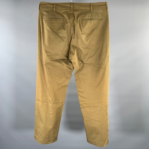 COMME des GARCONS HOMME Size 32 Brown Olive Color Block Cotton Casual Pants