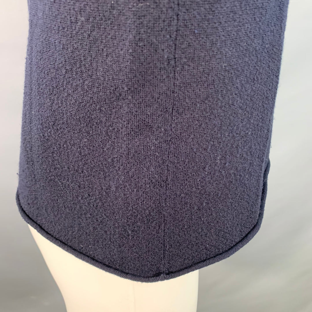 EMPORIO ARMANI Size M Navy Tan Contrast Trim Wool Turtleneck Pullover