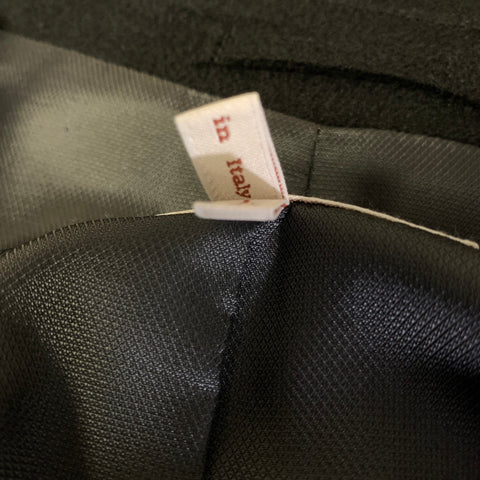 ERMENEGILDO ZEGNA Size L Black Cashmere Button Up Coat