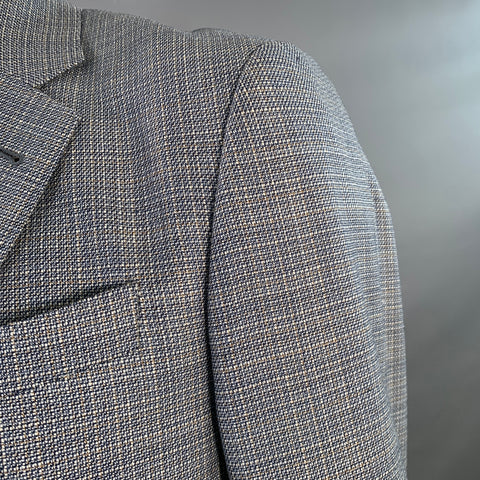 GIORGIO ARMANI Size 44 Regular Grey Blue Woven Wool Sport Coat