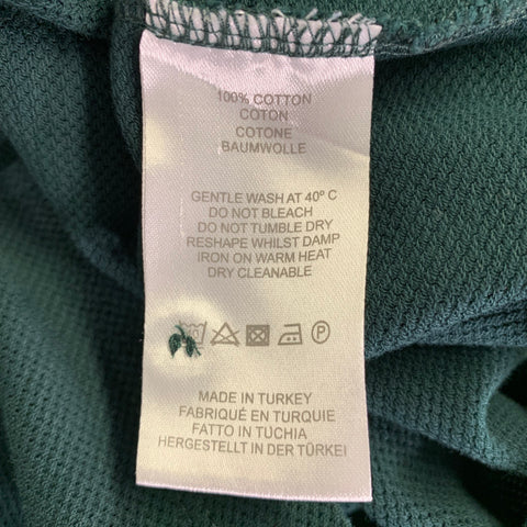 SUNSPEL Taille S Polo Vert en Coton Mesh Une Poche