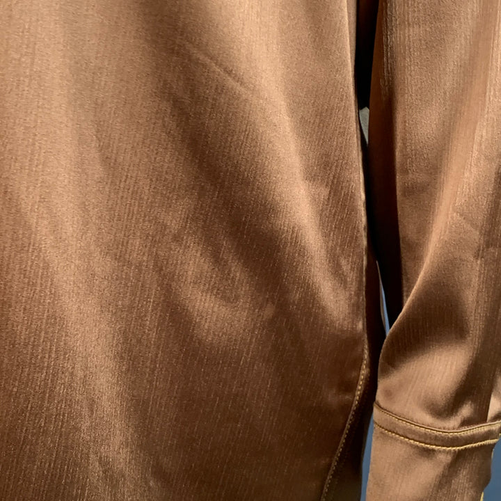 SIES MARJAN Size M/L Gold Viscose Blend Button Down Collar Shirt