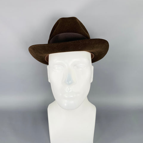BILTMORE Size 56 Atlas Brown Felt Fedora Hat