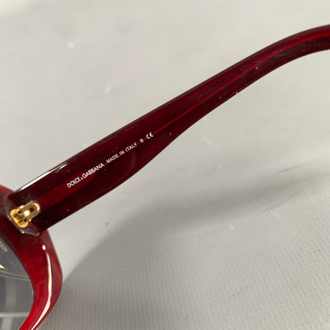 DOLCE & GABBANA Red Black DG4101 1752/8G Animal Print Acetate Sunglasses