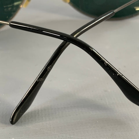 RAY-BAN Silver Metal Shield Teardrop Sunglasses