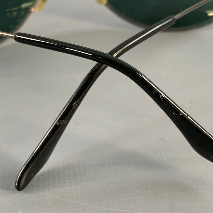 RAY-BAN Silver Metal Shield Teardrop Sunglasses