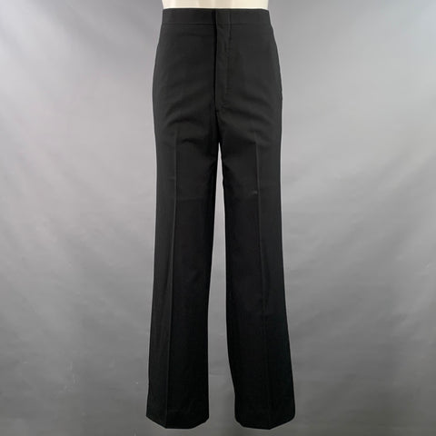 BROOKS BROTHERS Size M Black Peak Lapel Single Button Tuxedo