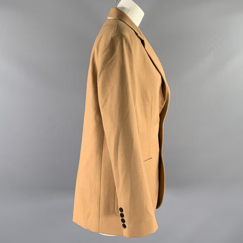NILI LOTAN Size M Tan Wool Notch Lapel Jacket