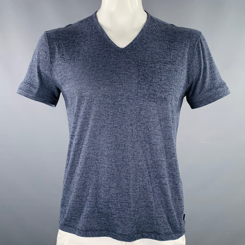JOHN VARVATOS Size L Grey Heather Cotton Blend One Pocket T-shirt