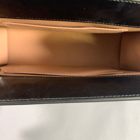 ALAIA Black Silver Grommets Leather Clutch Handbag