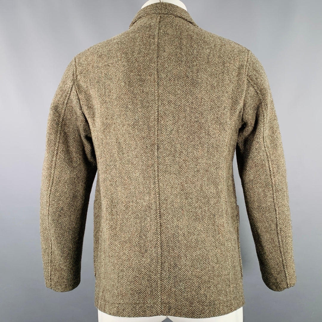 ENGINEERED GARMENTS Size S Taupe Brown Herringbone Peak Lapel Jacket
