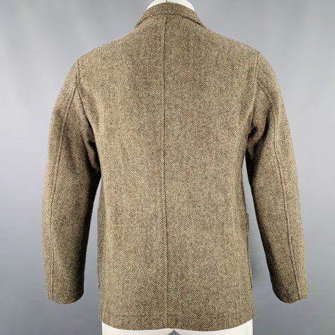 ENGINEERED GARMENTS Size S Taupe Brown Herringbone Peak Lapel Jacket