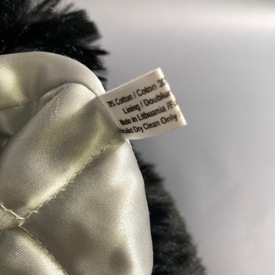 GILLY FORGE Black Cotton  Acrylic Faux fur Hats