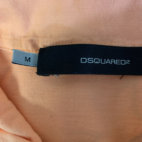 DSQUARED2 Size M Orange Cotton Polo Shirt