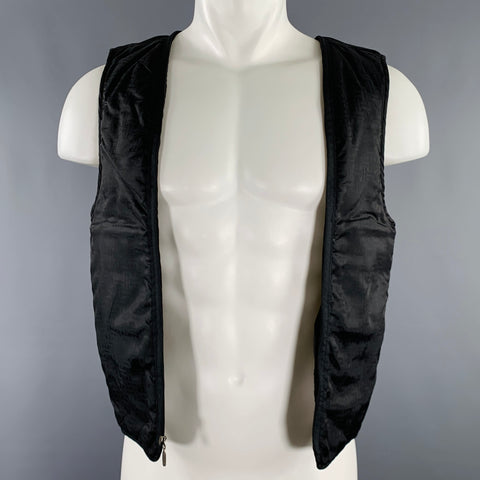 COLE HAAN Manteau en agneau noir à fermeture éclair Taille S