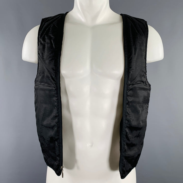 COLE HAAN Size S Black Lambskin Leather Zip Up Coat