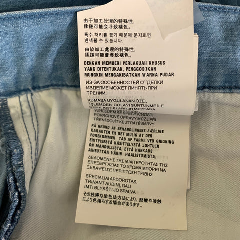 PRADA Size 36 Light Blue Wash Cotton Button Fly Jeans