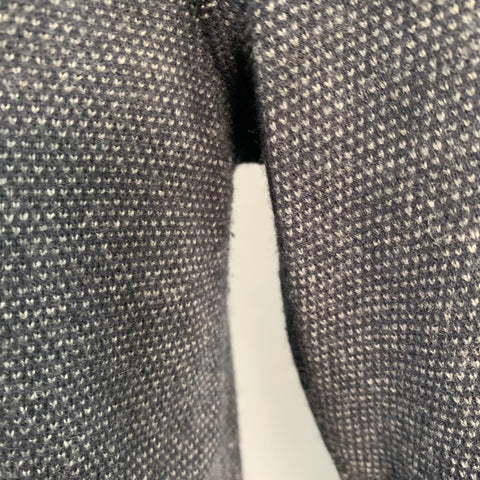 VINCE Size S Navy Grey Wool Cashmere Henley Pullover