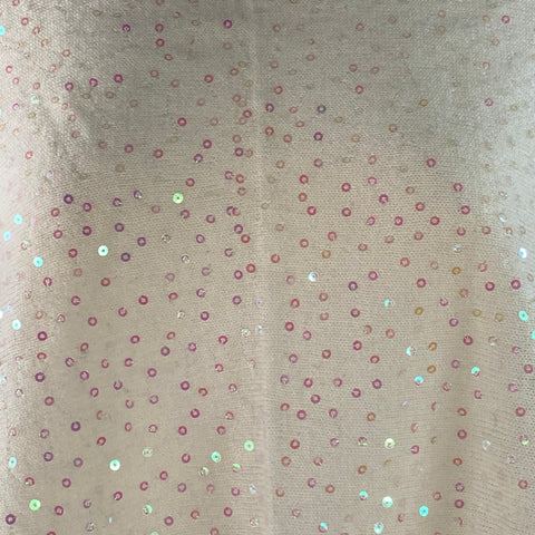 NEIMAN MARCUS Beige Pink Sequined Cashmere Scarf Shawl
