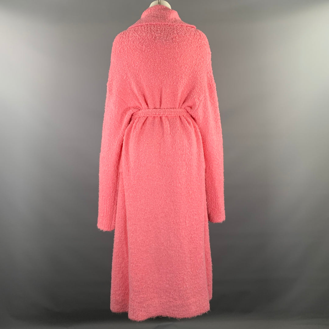 SER.O.YA Size S Pink Acrylic Blend Knitted Oversized Coat