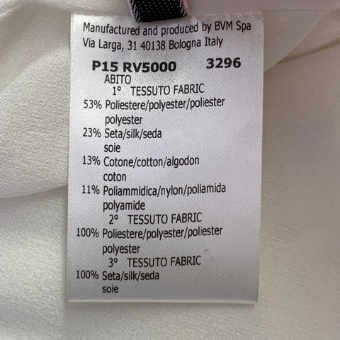GIAMBATTISTA VALLI Robe sans manches en mélange de polyester jaune beige à fleurs Taille S