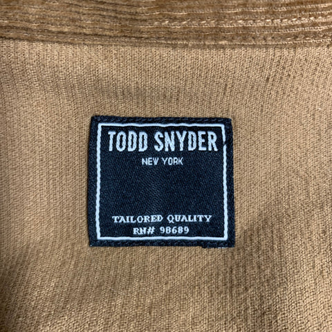 TODD SNYDER Size L Brown Corduroy Cotton Western Long Sleeve Shirt