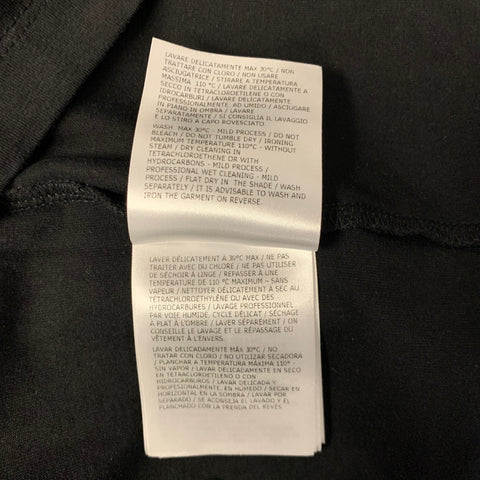 MONCLER Size L Black Cotton Blend V Neck T Shirt