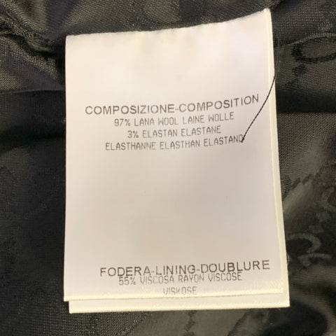 GUCCI Size 2 Black Wool Blend Peak Lapel Jacket Blazer