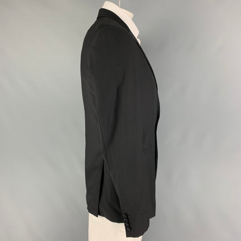 CALVIN KLEIN COLLECTION Taille 41 Manteau de sport de smoking en laine noire