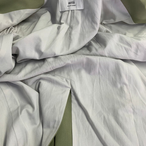 AMI by ALEXANDRE MATTIUSSI Size 40 Olive Wool Twill Double Breasted Sport Coat