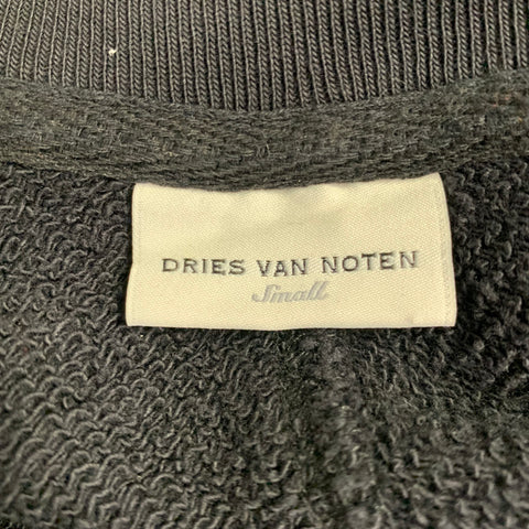 DRIES VAN NOTEN Size S Black Cotton Cut Out Crew Neck Sweatshirt