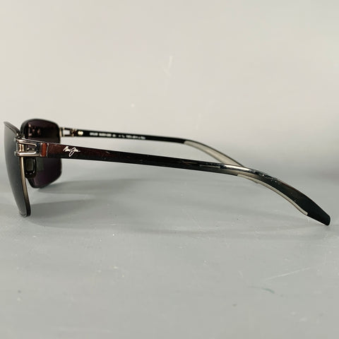 MAUI JIM Cove Park Black Acetate Metal Polarized Sunglasses