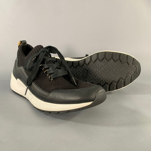 BUSCEMI Size 11 Black Knit Lace Up Lace Up Shoes