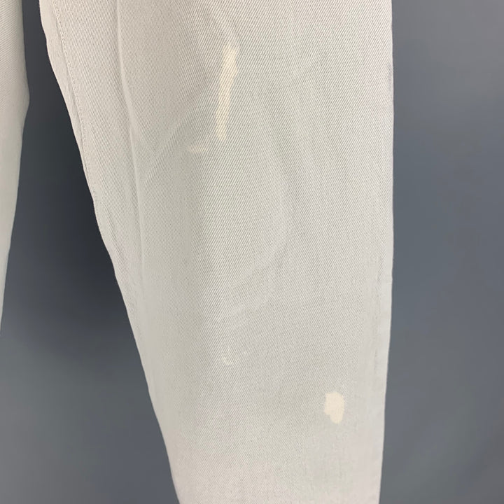 VETEMENTS Size 32 White Light Blue Cotton Button Fly Jeans