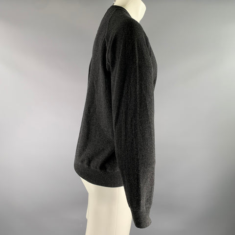 TSE Size S Grey White Heather Cashmere Ribbed Pullover