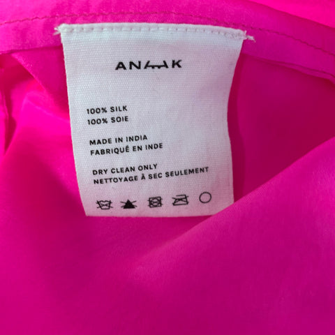 ANAAK Size S Pink Silk Strapless Dress