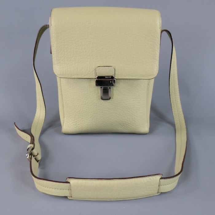 BALLY  Beige Textured Leather Cross Body Bags