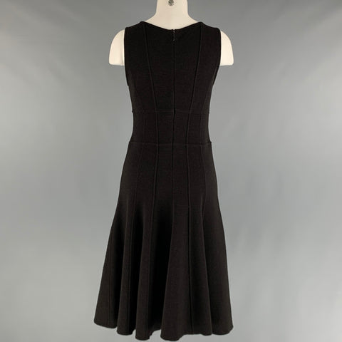 ARMANI COLLEZIONI Size 4 Black Wool Sleeveless Dress