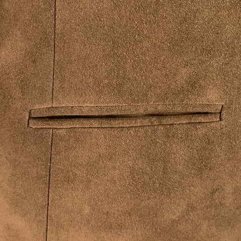 BRIONI Size 46 Brown Suede Vest
