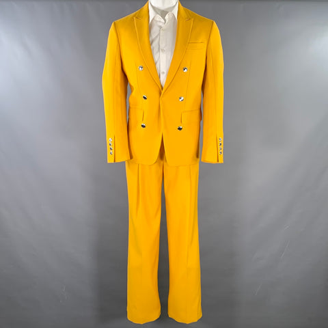 BURBERRY SS23 Size 40 Yellow Wool Double Breasted Suit