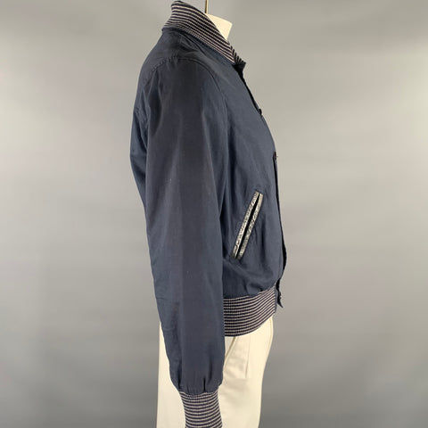 GOLDEN BEAR Size M Navy Cotton Bomber Jacket