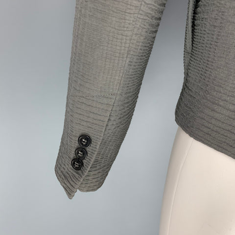 EMPORIO ARMANI Veste de sport texturée gris ardoise, taille 40
