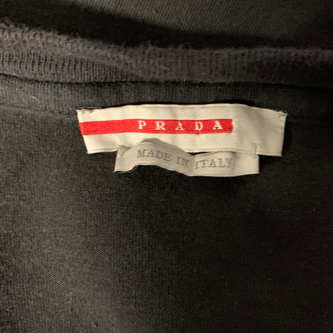 PRADA AW 2006/07 Size XS Black Brown Graphic Crew Neck Pullover