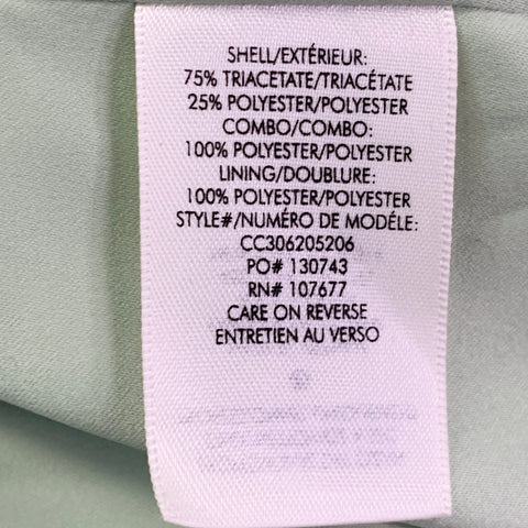 ALICE + OLIVIA Size 12 Mint Green Triacetate Blend Satin Jacket Blazer